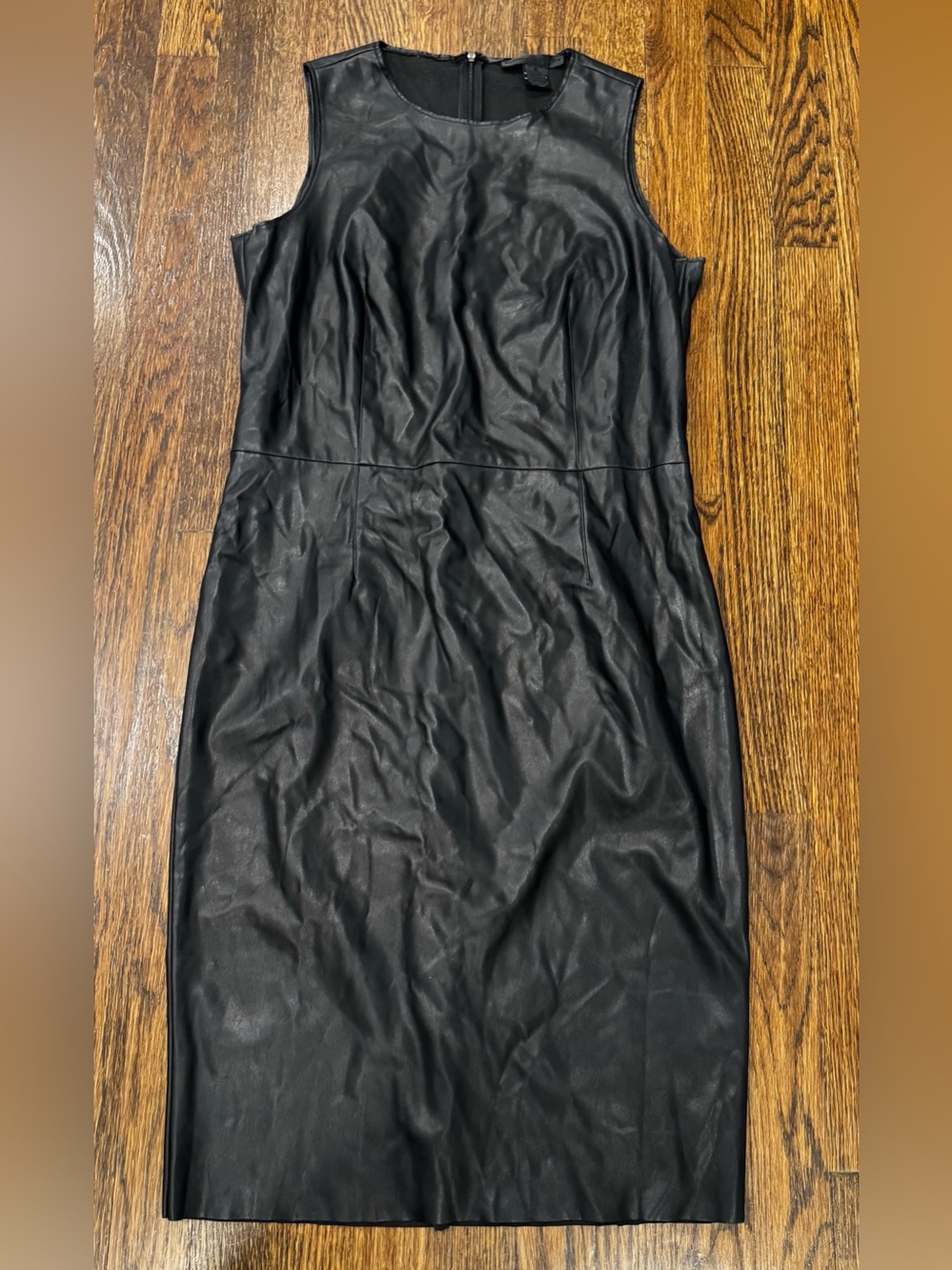 Pamela Dennis Black PU Vegan Leather Dress Size Small
